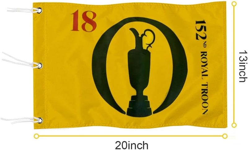 2BUT British Open 2024 Golf Pin Flag Practic Putting Green Golf Flag For Backyard Garden Double-Sewn 600D Nylon Miniature Pin Flag (20"X13" Grommet) - Image 2